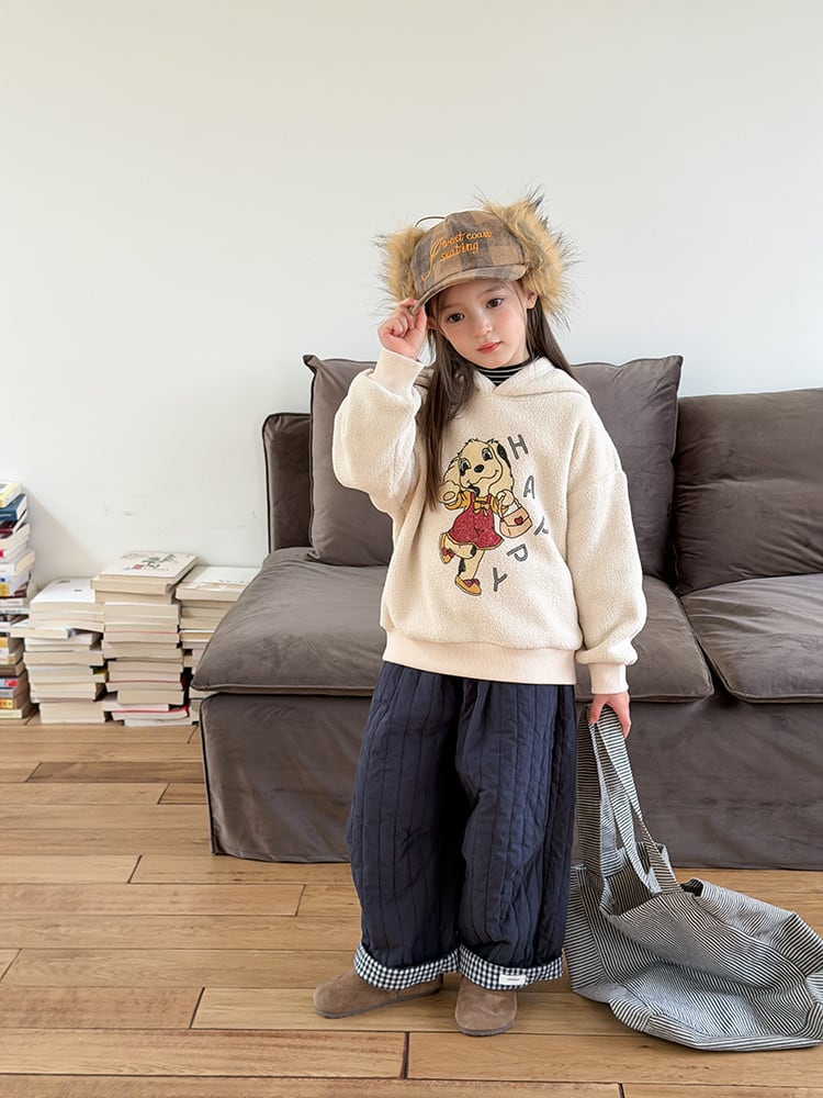 もこもこイラストパーカー