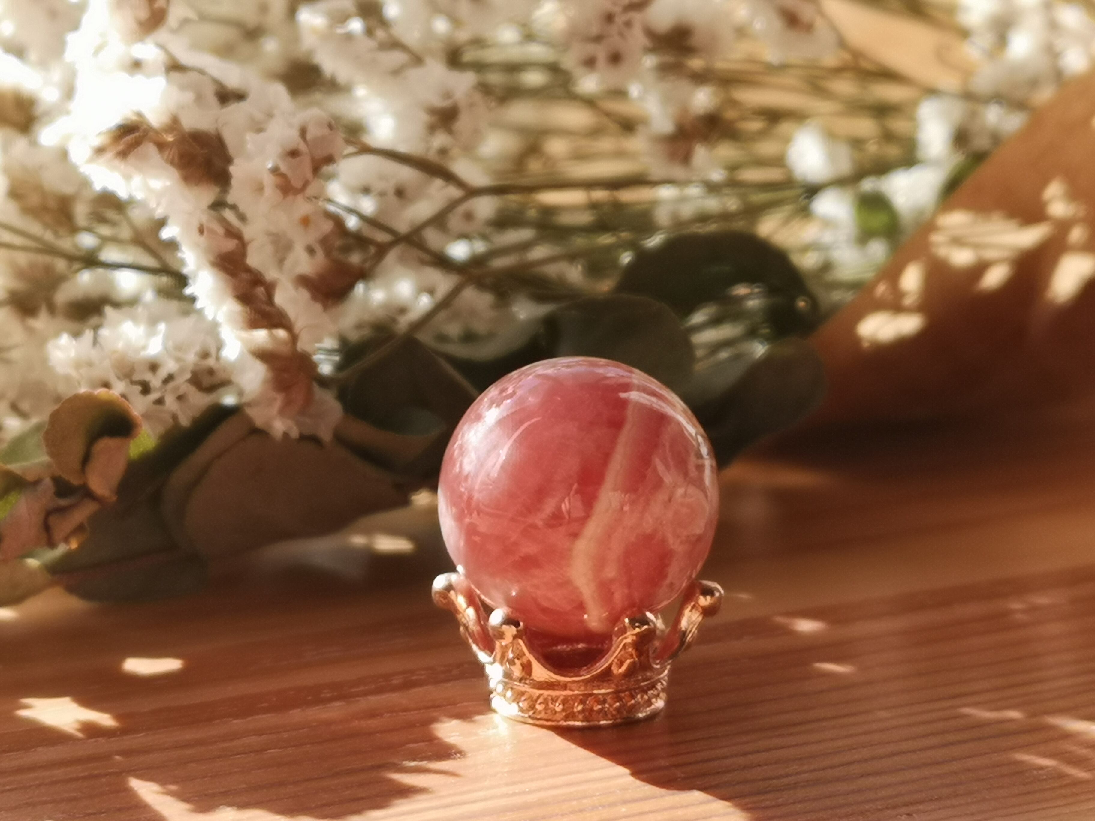 天然石 インカローズ スフィア 20mm ロードクロサイト 丸玉 インカ