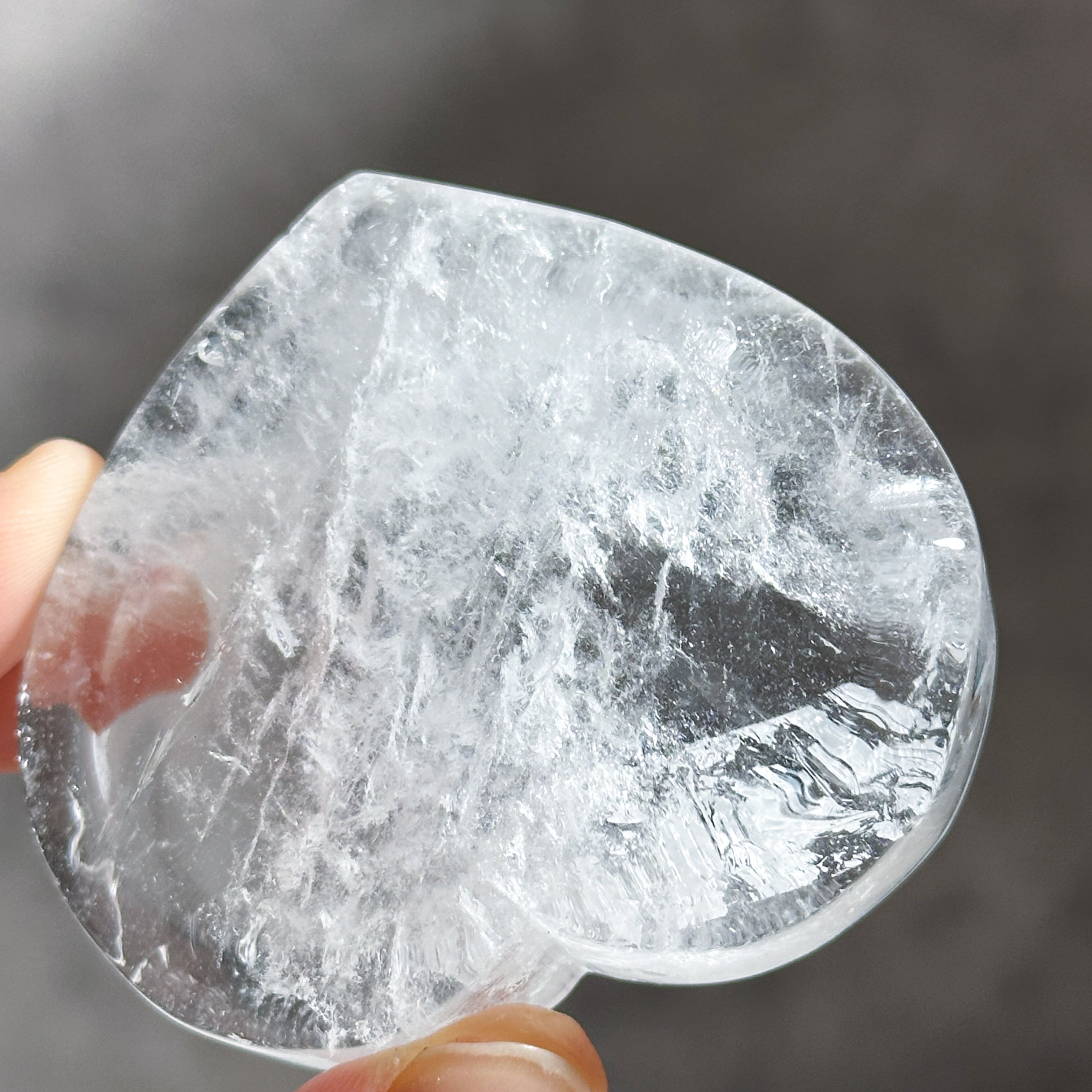 クリアクォーツハート型のうつわ 51◇ Clear Quartz ◇ 天然石・鉱物