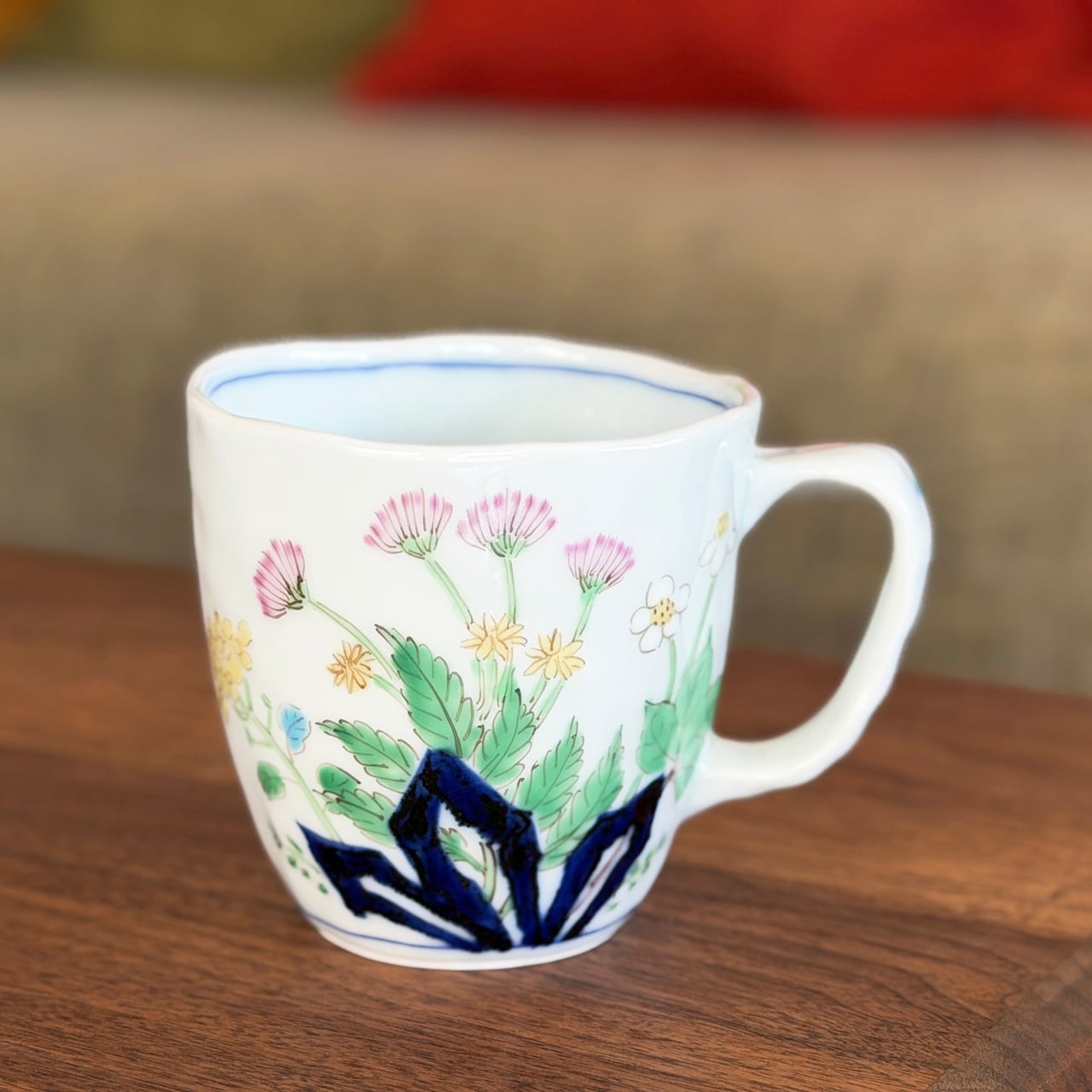 うつわ藍水 ｜ マグカップ（大）ネムの木・ハクサンイチゲ・菜の花