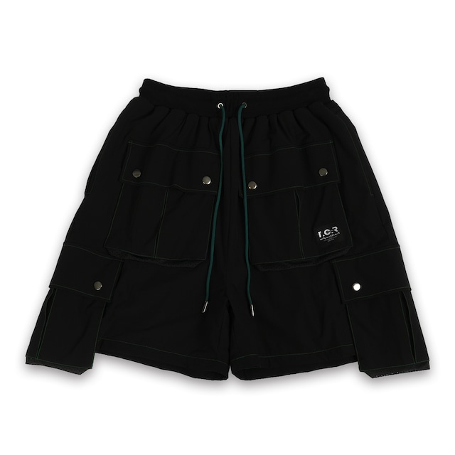 T.C.R EQUIPMENT SHELL SHORTS V3 - BLACK/GREEN