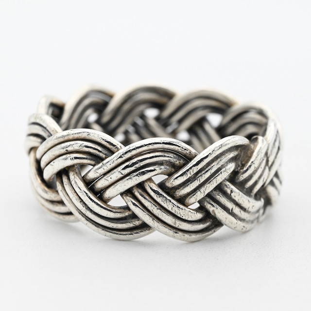 Woven Design Wide Band Ring #24.0 / Mexico