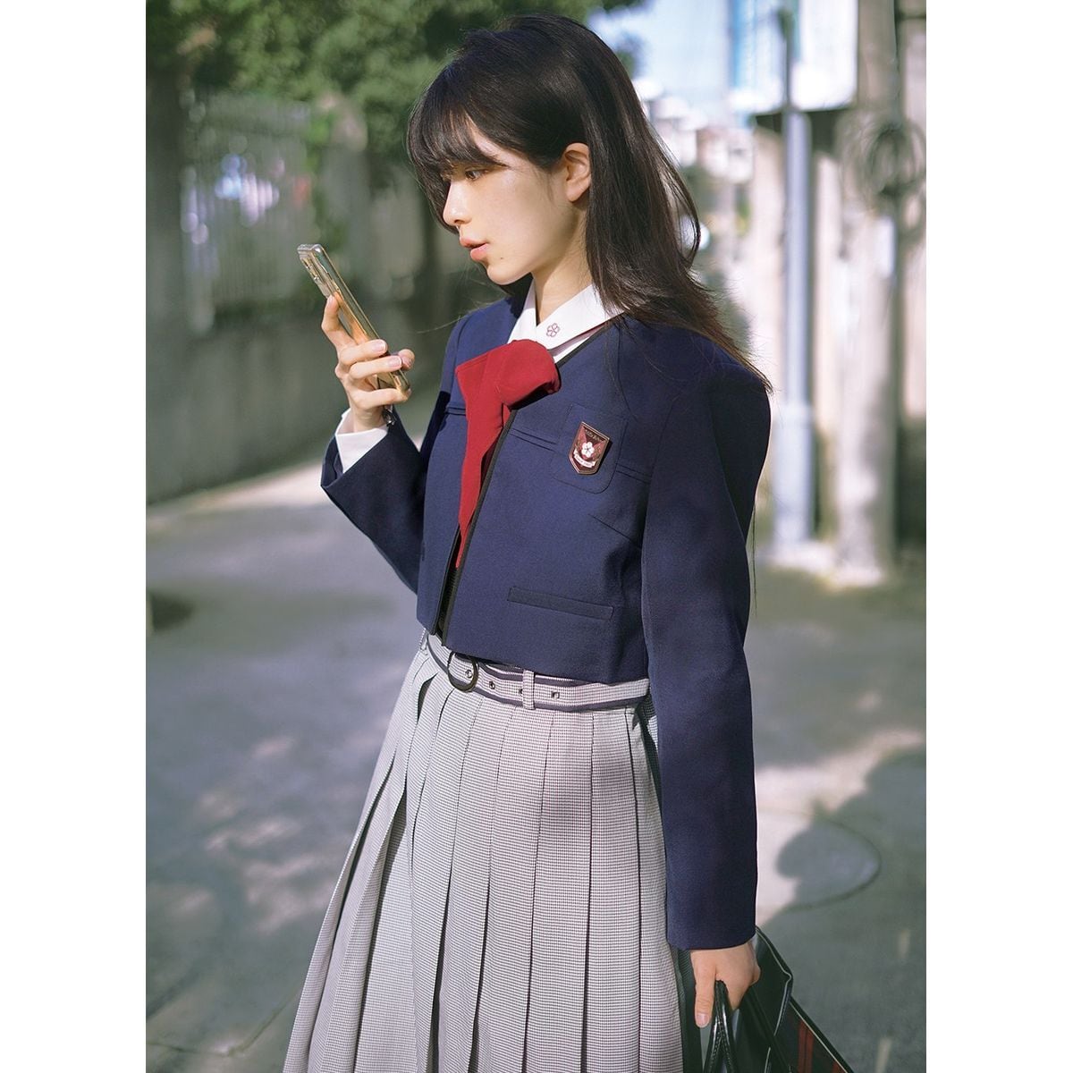 灯台の帰り道 〜グレンチェックプリーツ制服セット〜：ジャンパー