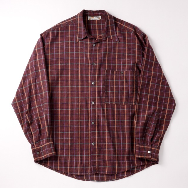 【極美品】80s special vintage check cotton shirt  "THE GB CLOTHING COMPANY" big size mint condition made in ENGLAND ／ 80年代 ヴィンテージ チェック コットン シャツ サイズL  英国製 ミントコンディション