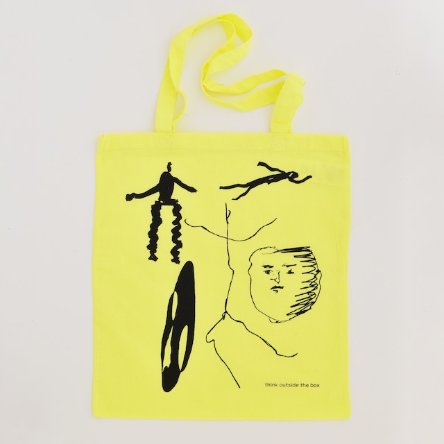 THINK OUTSIDE THE BOX TOTE BAG  (lemon)