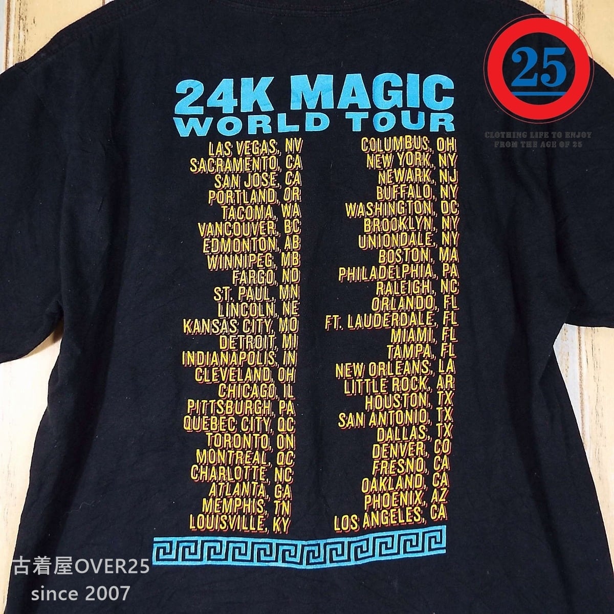 ブルーノマーズ　24K MAGIC WORLD TOUR OFFICAL Tee