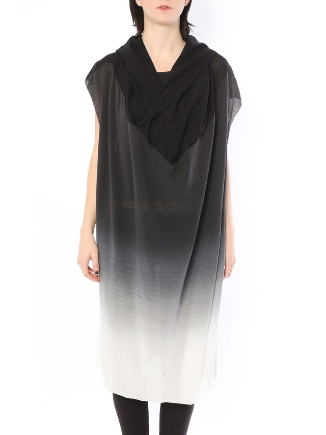 HOODED ONE PIECE BLACK GRADATION【COTTONコットン】 3WAYワンピース