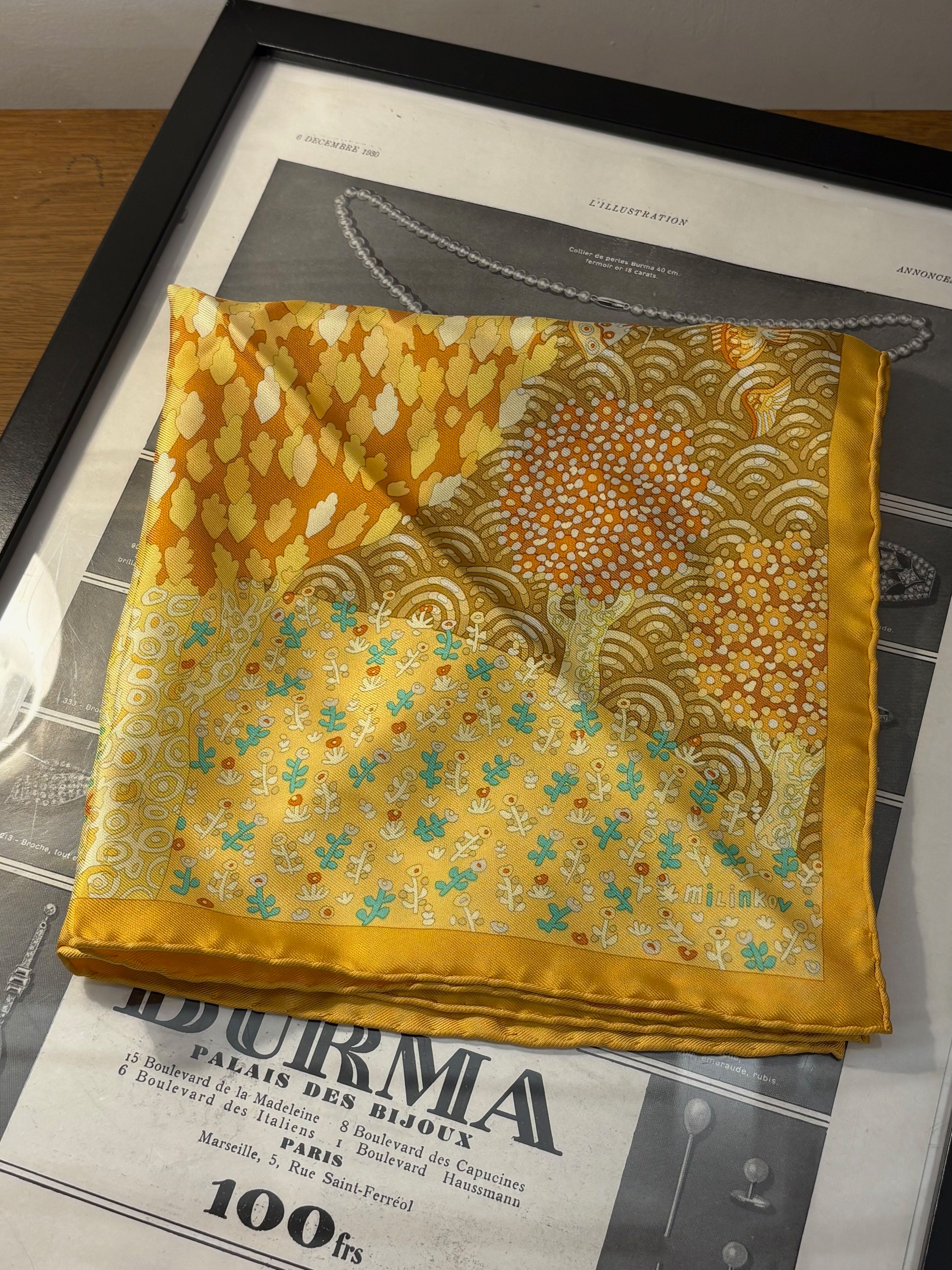 HERMES / vintage butterfly motif scarf. | AURA JAPON