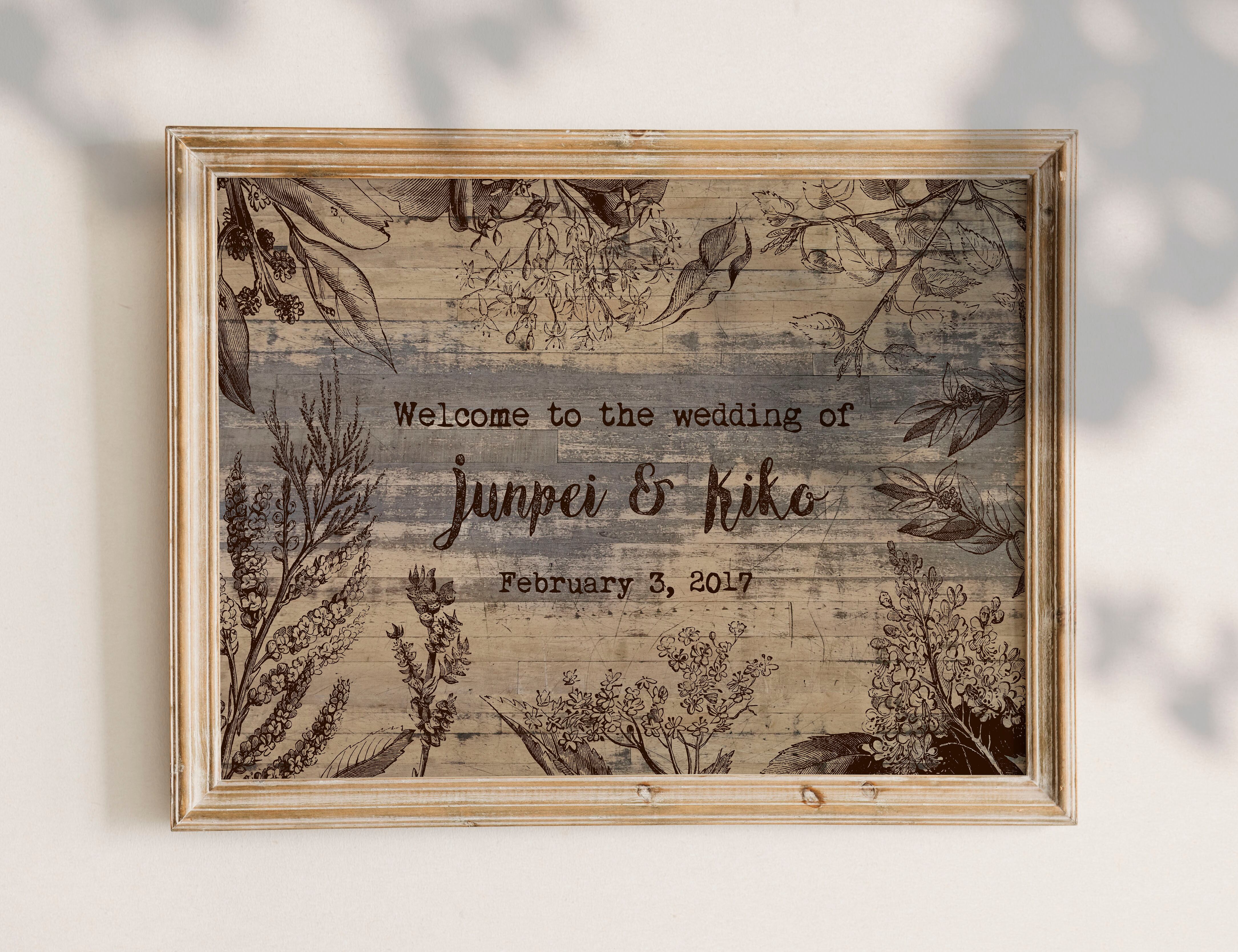 【ヴィンテージリーフ】オーダーメイドウェルカムボード
