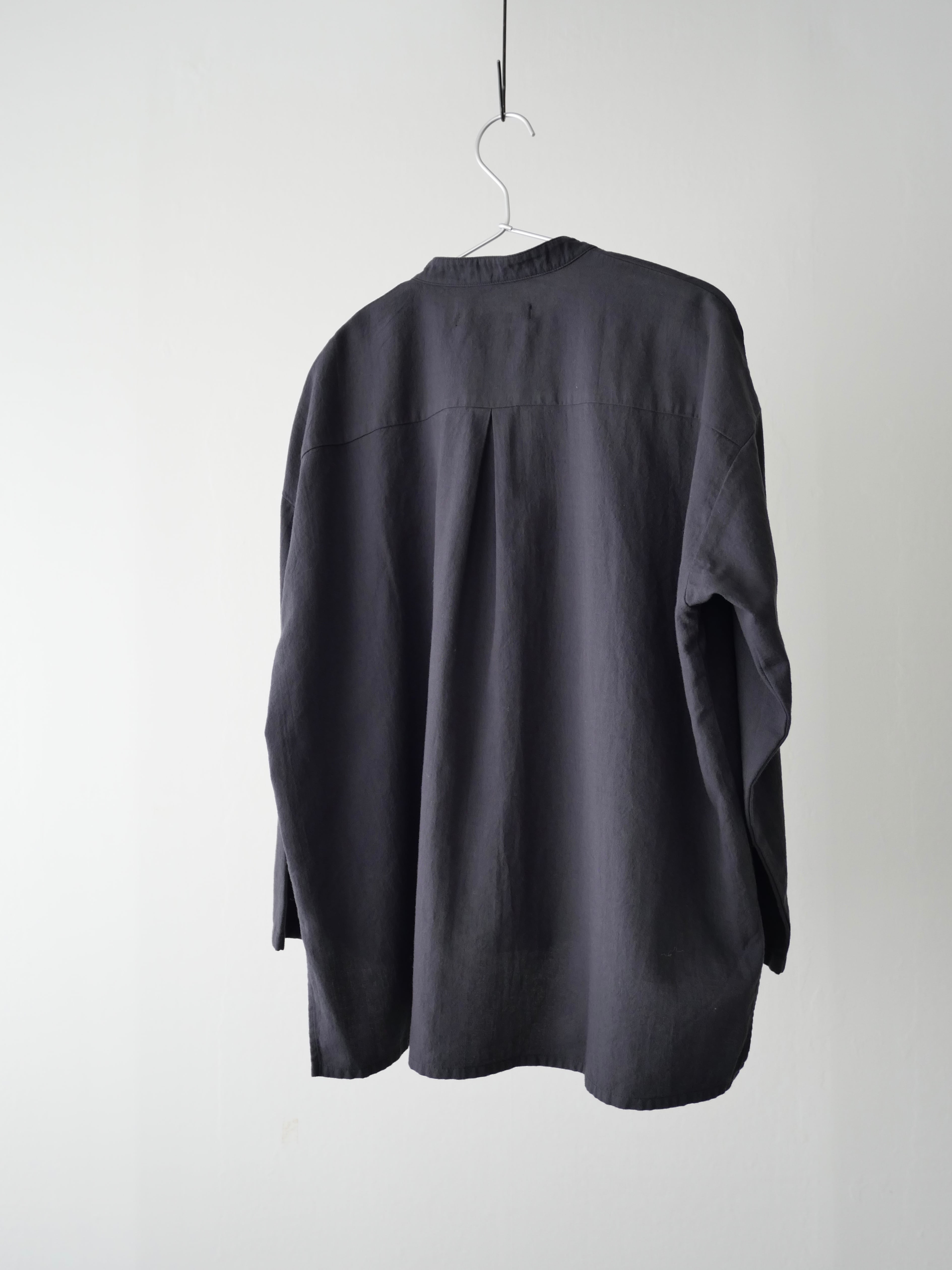 evam eva / cotton wool band collar shirt | t a - n a