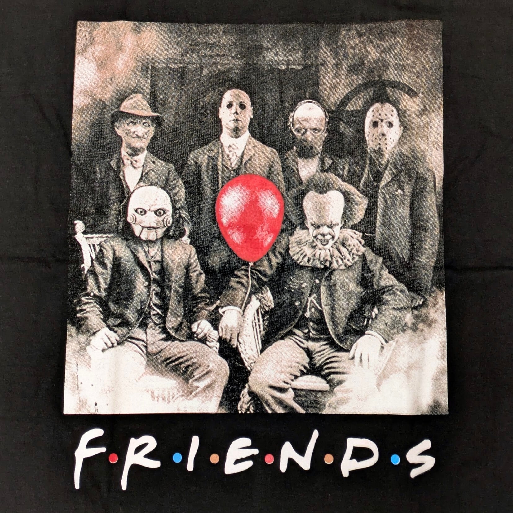 【 FRIENDS・ホラー映画キャラクター集合(笑)（フレンズ）】 映画Tシャツ / Tシャツ / ホラー映画キャラクター 〚アメリカン雑貨 アメトイ〛