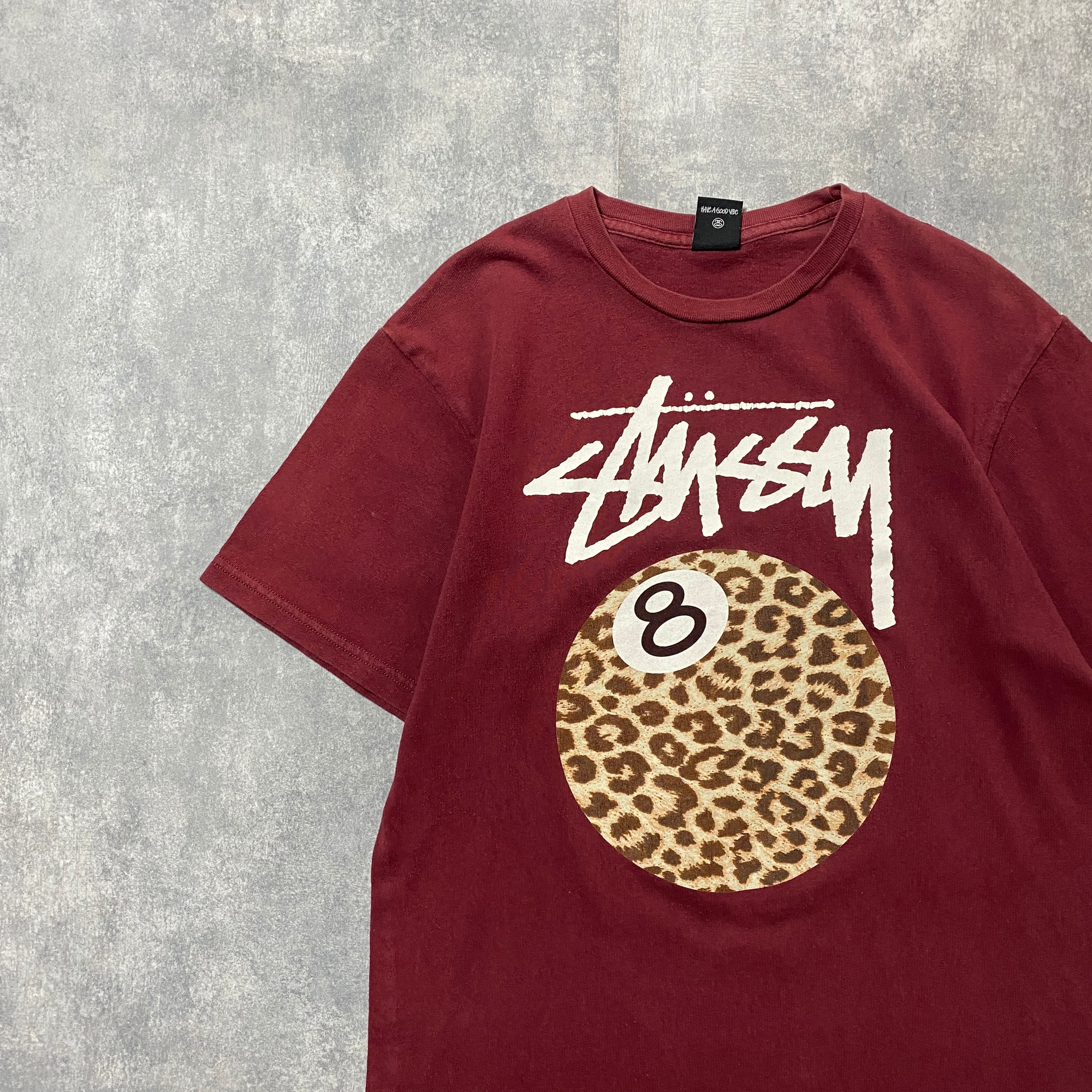 00's stussy ステューシー 両面プリント Sリンク ブラウン Tシャツ