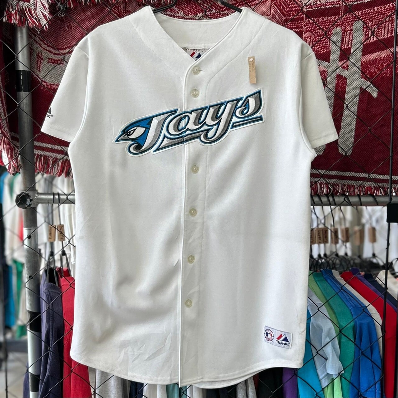 vintage アメリカ古着 青 チームロゴ Blue jays スタジャン-