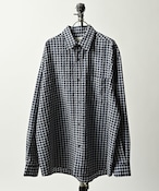 many men many mind Seersucker check shirt (BLK) M2615030