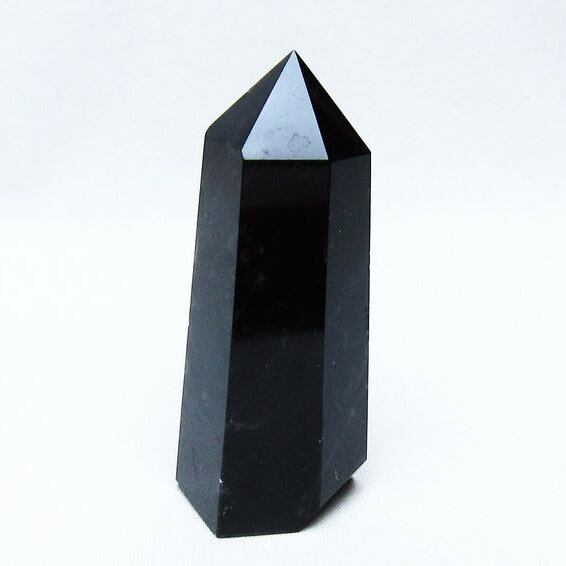 黒水晶 モリオン 六角柱 ポイント 142-10684