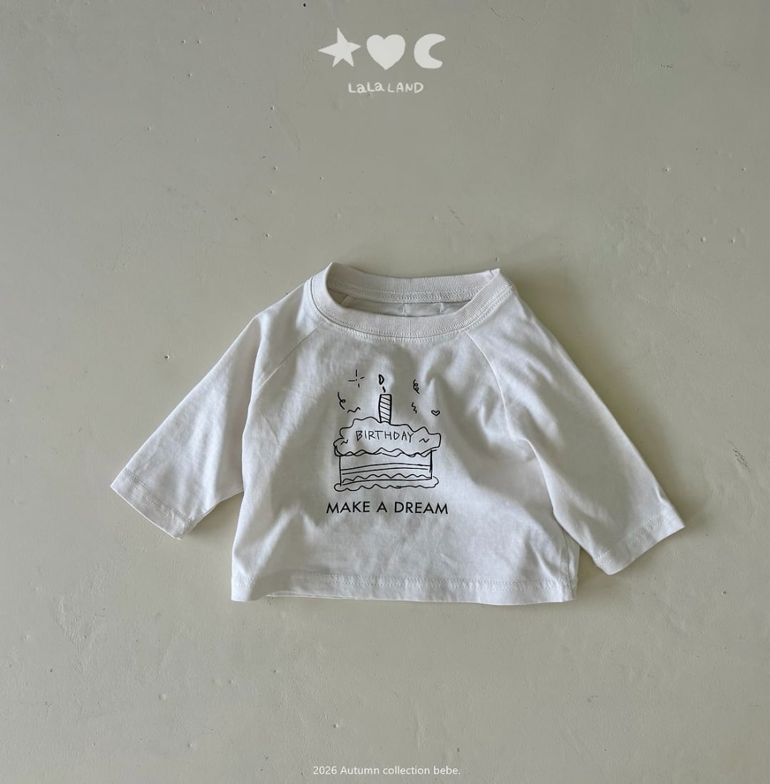 送料無料【予約】/  babyハッピーラグランTシャツ  /lalaland