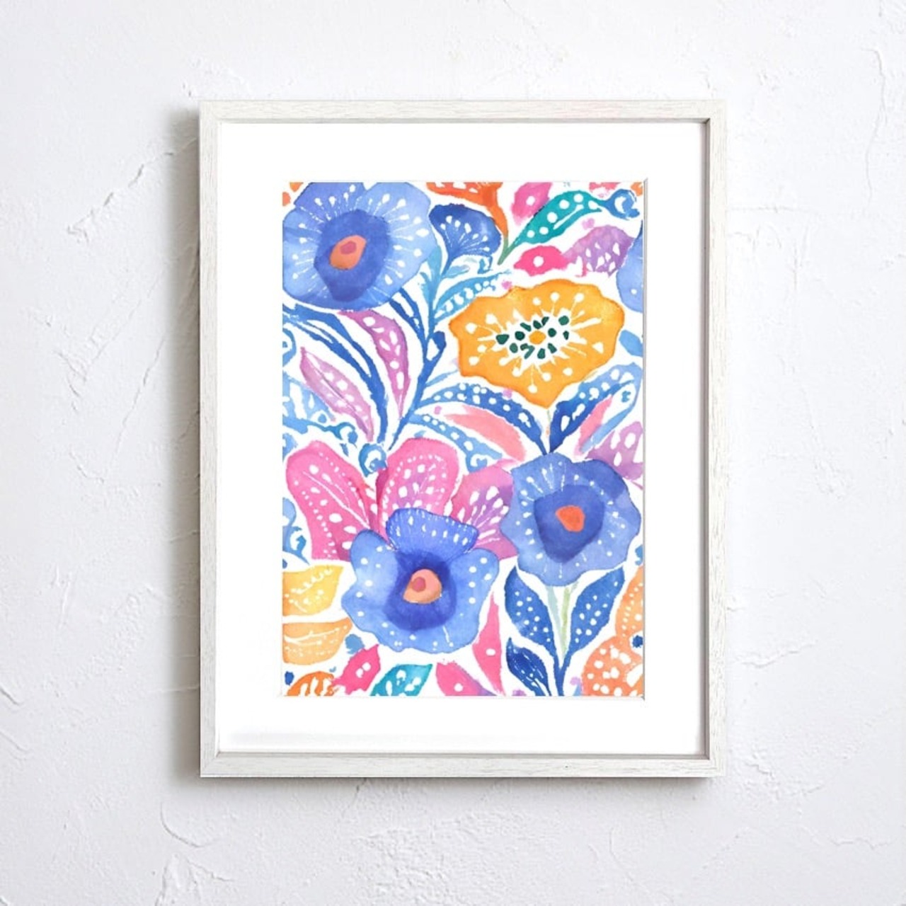 Delight｜鮮やかな色彩の抽象アートポスター｜モダン・北欧・ナチュラルに合う明るいインテリア額縁付きA4ポスター
