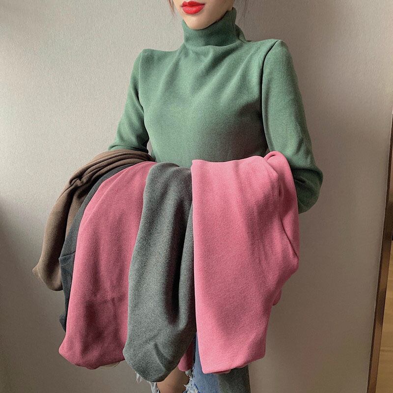 オータムウィンターカラーベルベットシャツ ブラウス レディース ロング 秋物 冬物 YY-ファッション65610123411