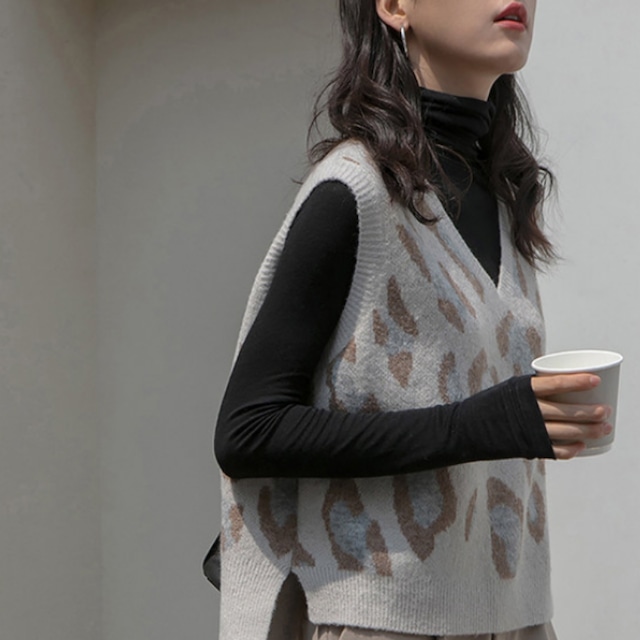 leopard vest 10958