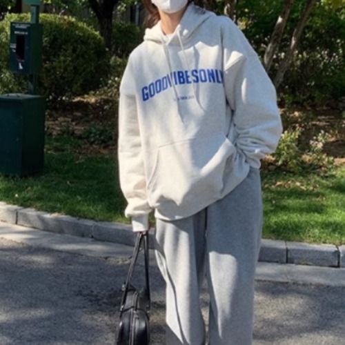 オーバーサイズロゴプリントパーカー    00166