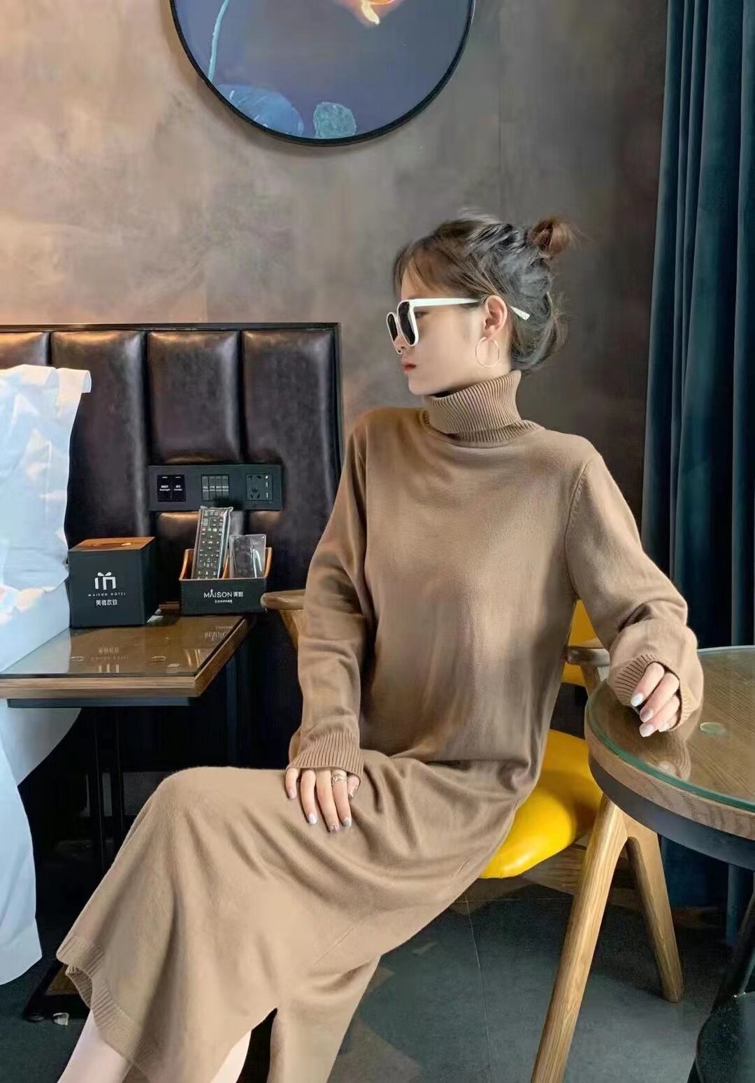 ニットロングワンピース　AJ111-103