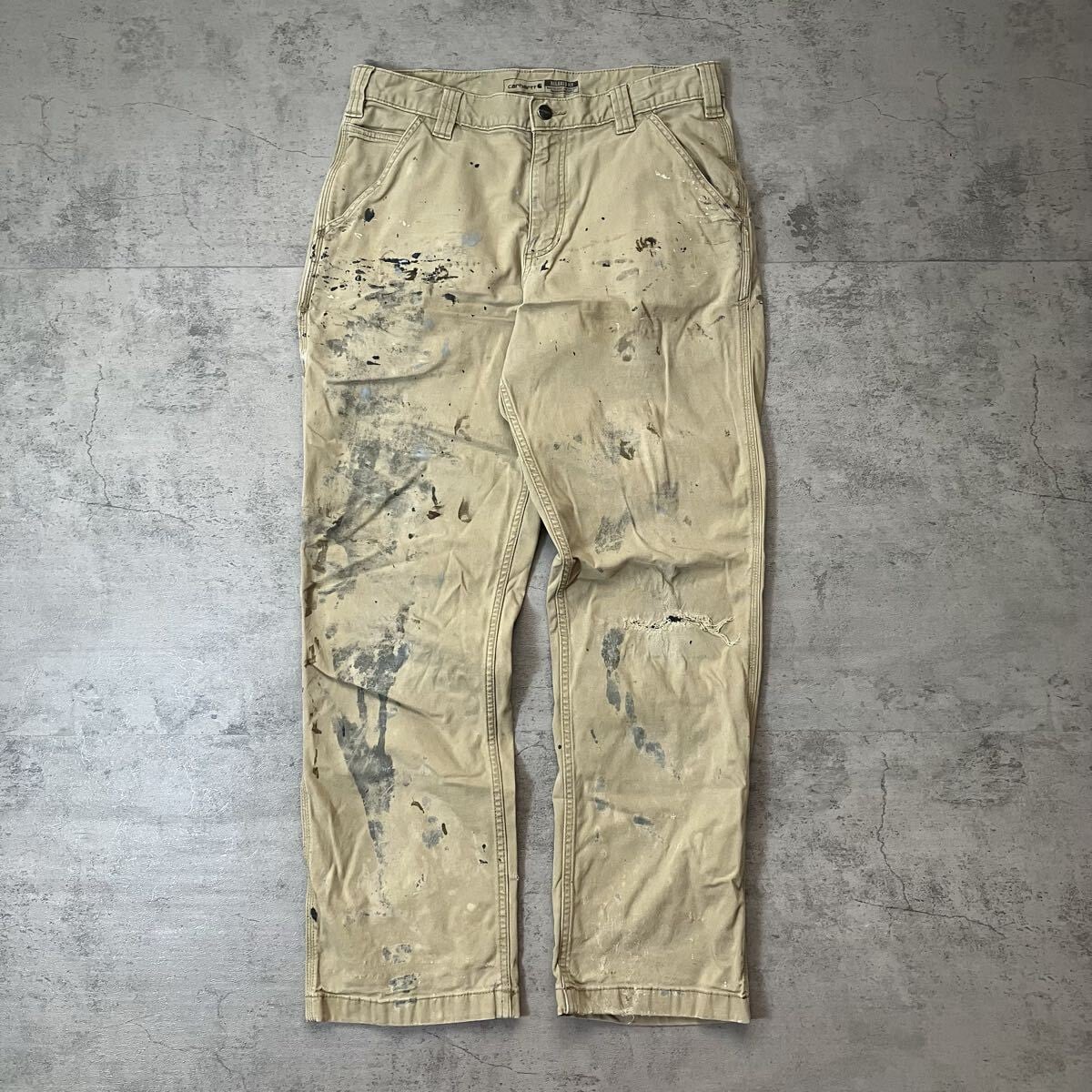 90s Dickies ダック ペインターパンツ ブラック ペンキ 38×32