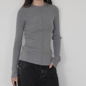 センターラインクルーネックリブニット　MR0221