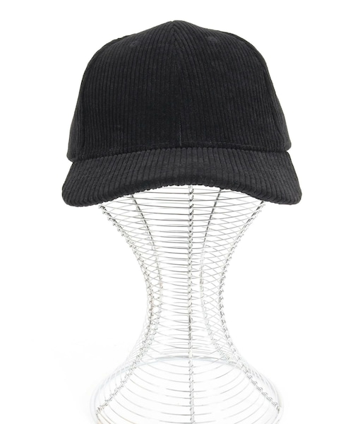 Corduroy Fabric Cap　Black