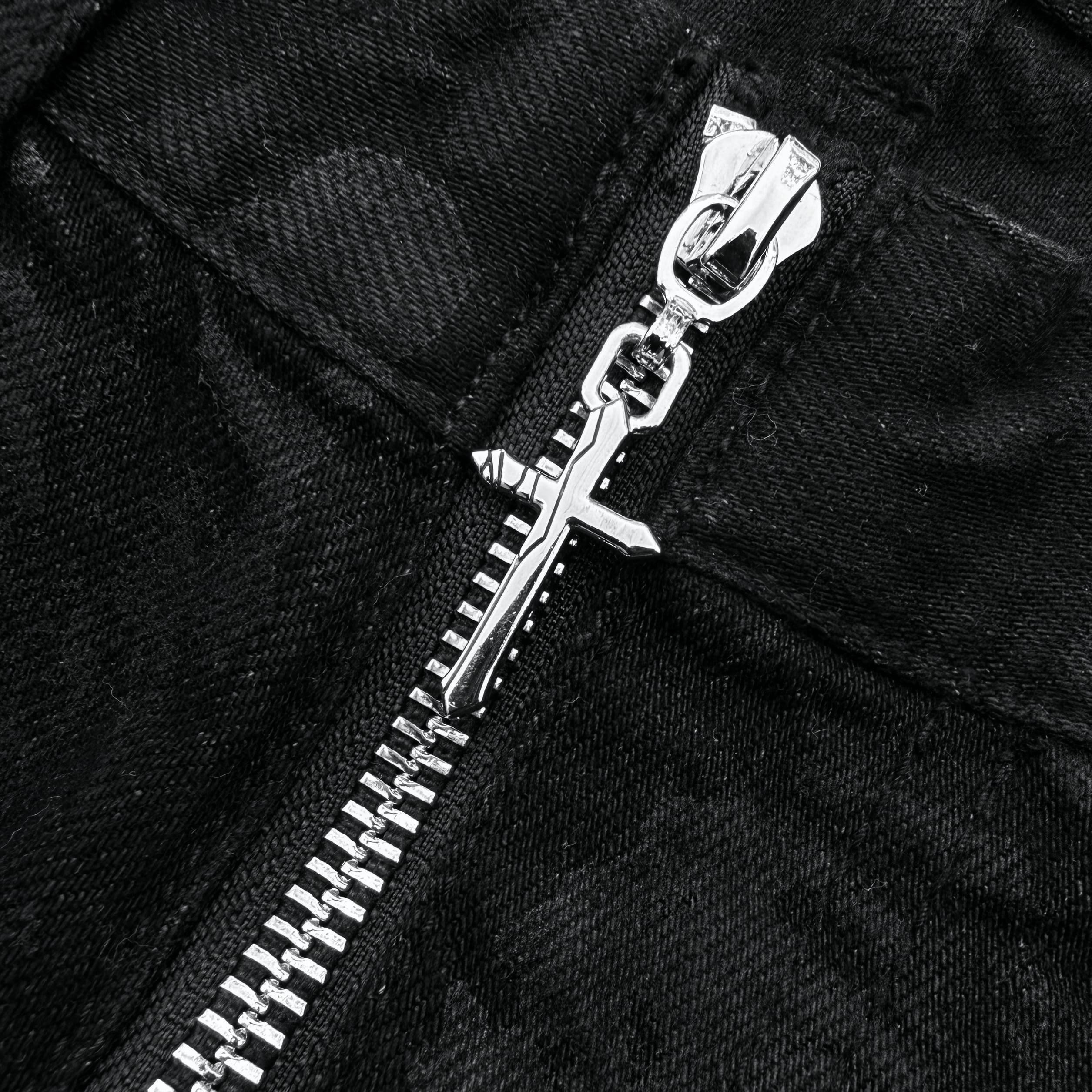 LAST NEST / Coating Denim Flare Pants | HOLICK