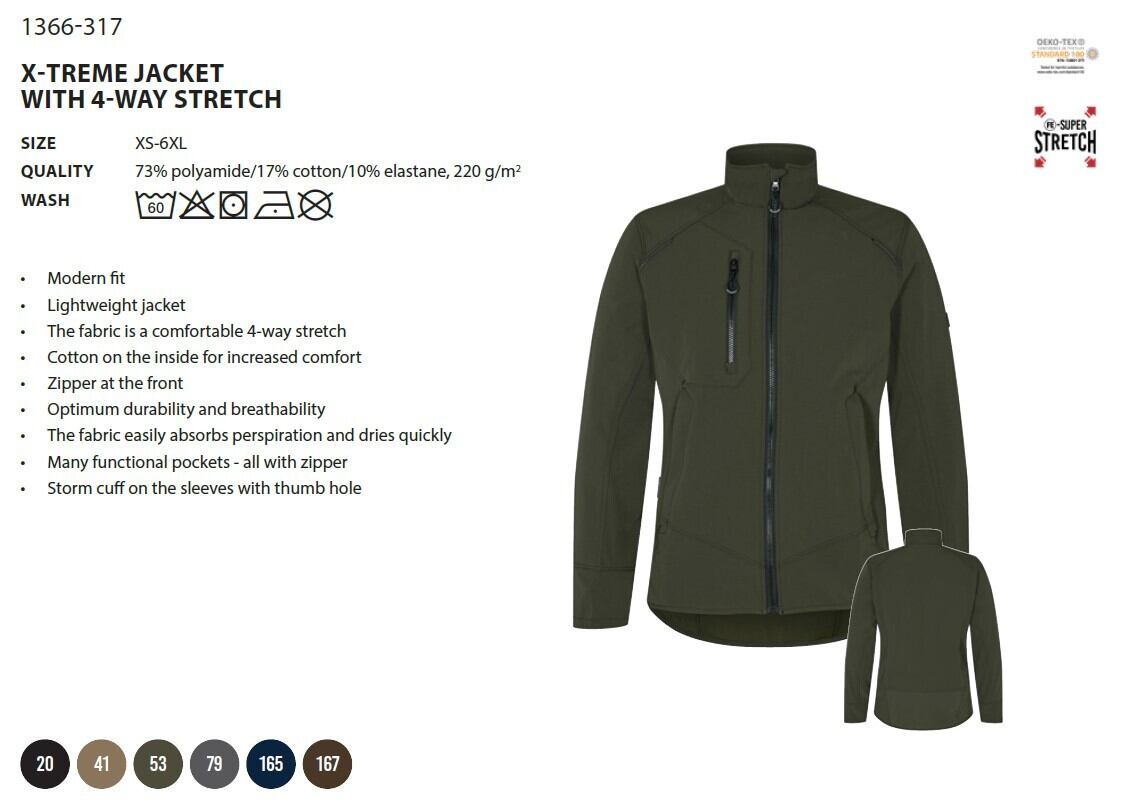 1366-317 X-TREME JACKET WITH 4-WAY STRETCH