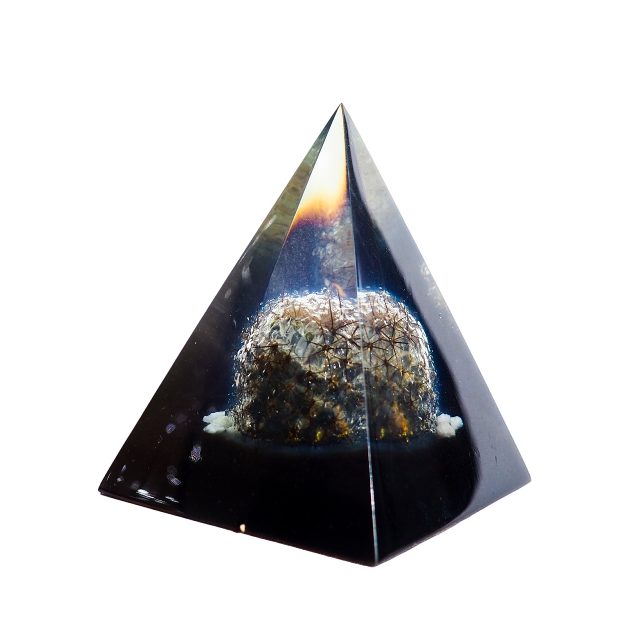 Cactus pyramid-shaped object, paperweight