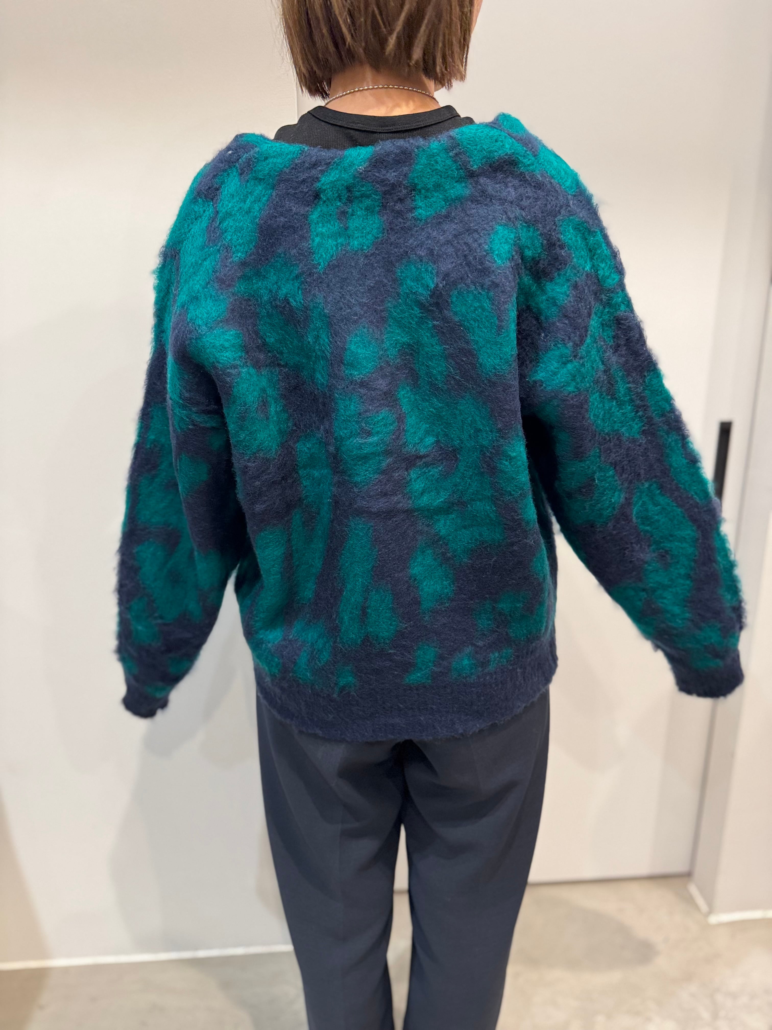 【SELECT】レオパード柄ニットカーディガン