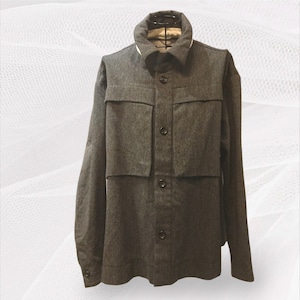 超美品⭐  CCP ウールシャツジャケット  CHARCOAL  M size　JK-LB14     定価 ¥48,400