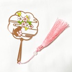 中華しおり「猫ー桜」