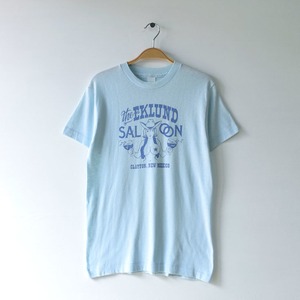 70S THE EKLUND SALOON ヴィンテージ 染み込みプリント オールド Tシャツ メンズS程度 エロT @BB0125