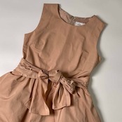 JILLSTUART ジルスチュアート リボン フレア ノースリーブ ワンピース M/うすピンク レディース