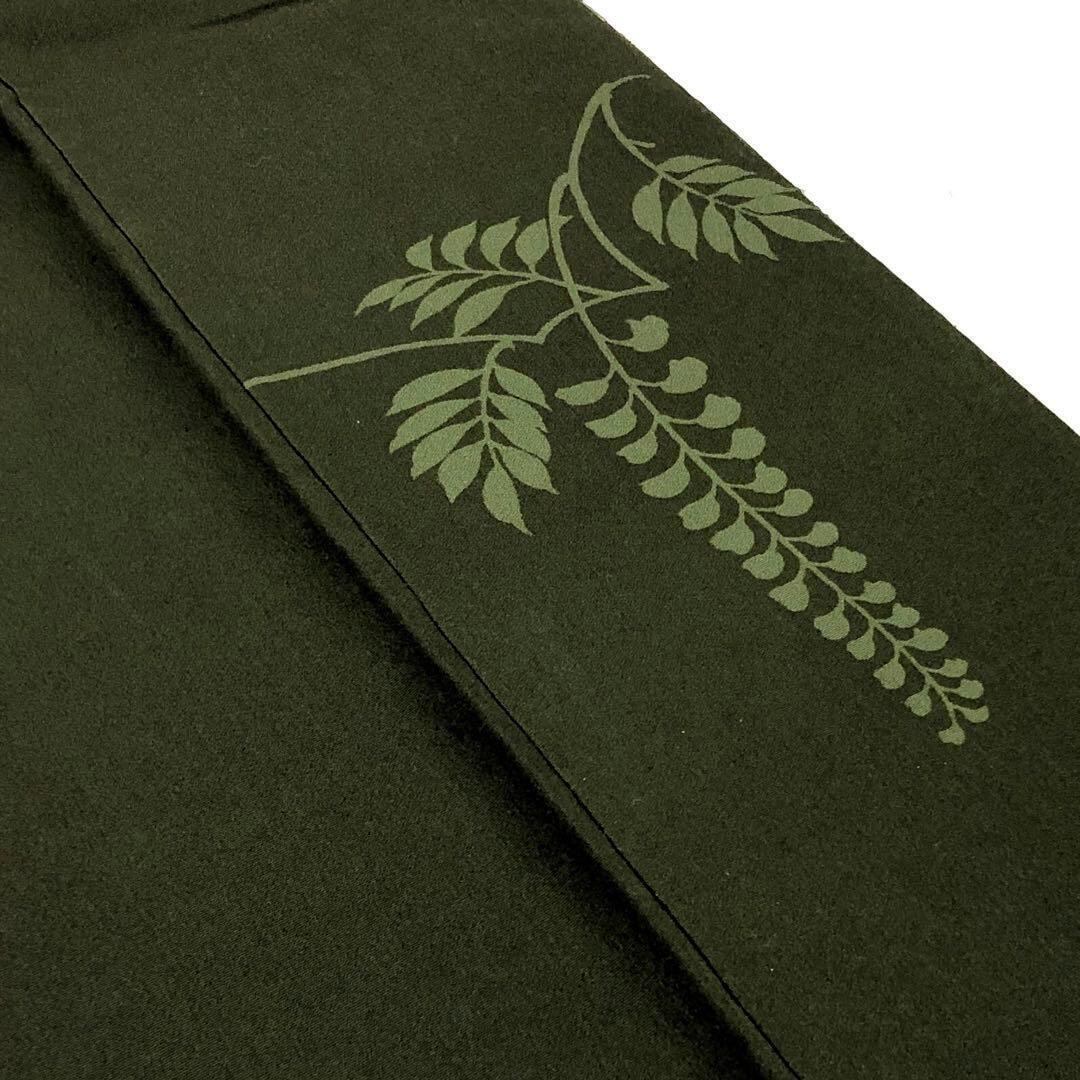 訪問着 総刺繍 蝶に美しい花々 さが美 ガード加工 黒橡色 K-2921 