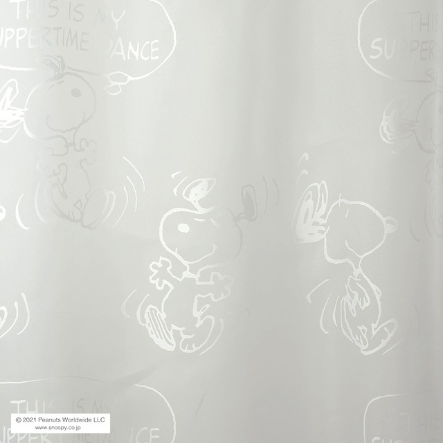 【シアーカーテン】 PEANUTS Suppertime dance voile（100×133cm)