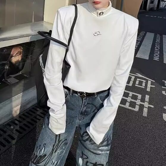 メタルモチーフハイネックトップス 2color MTO0497