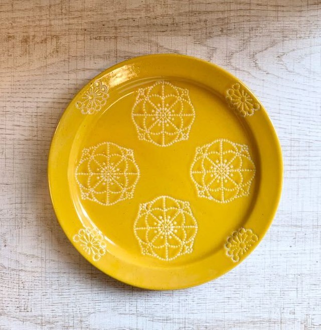 【波佐見焼】【藍染窯】【ステッチ】【プレート180】 波佐見焼　中皿　カラフル　かわいい