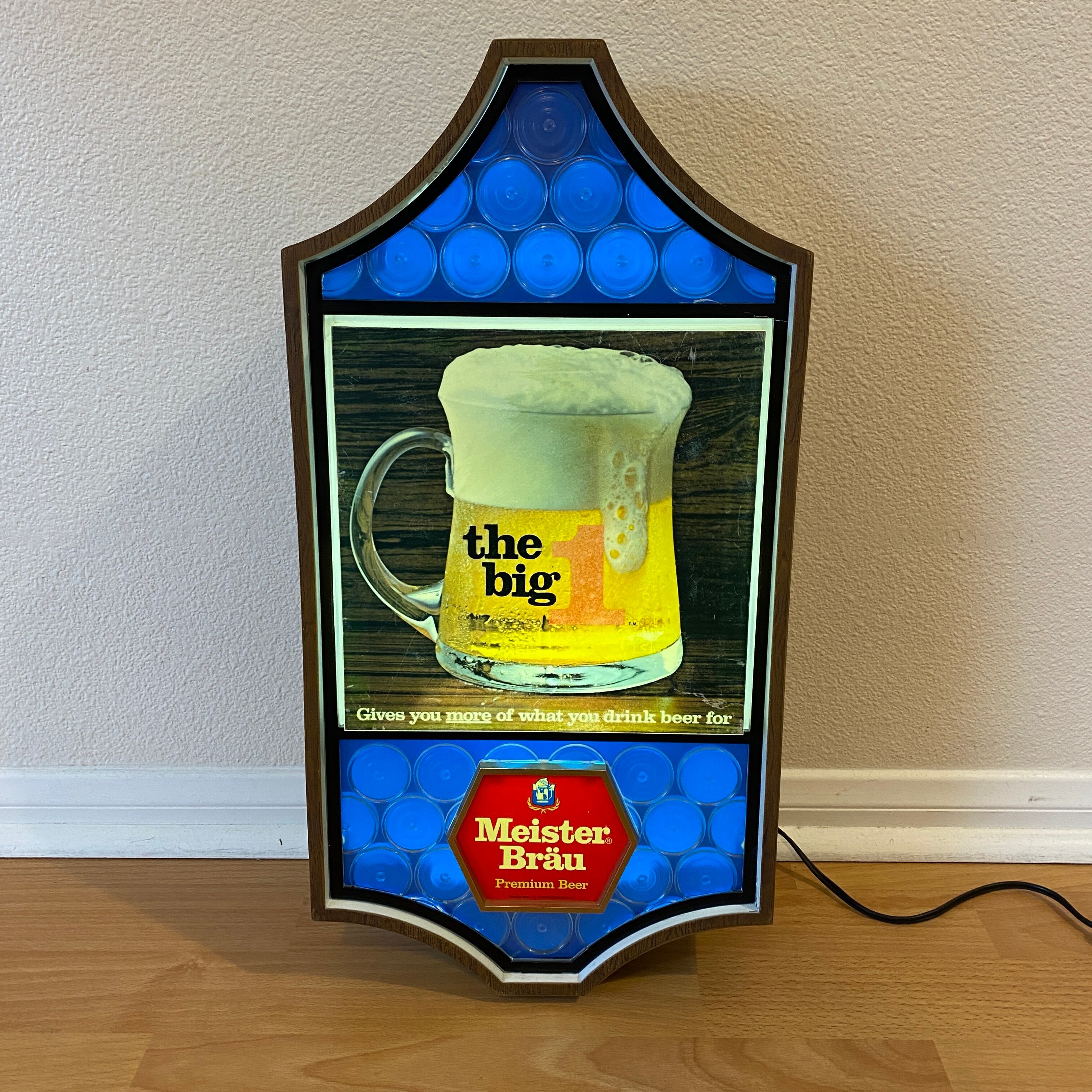 Burgermeister Beer☆ナイトライトサインUSAビンテージ照明看板 1105