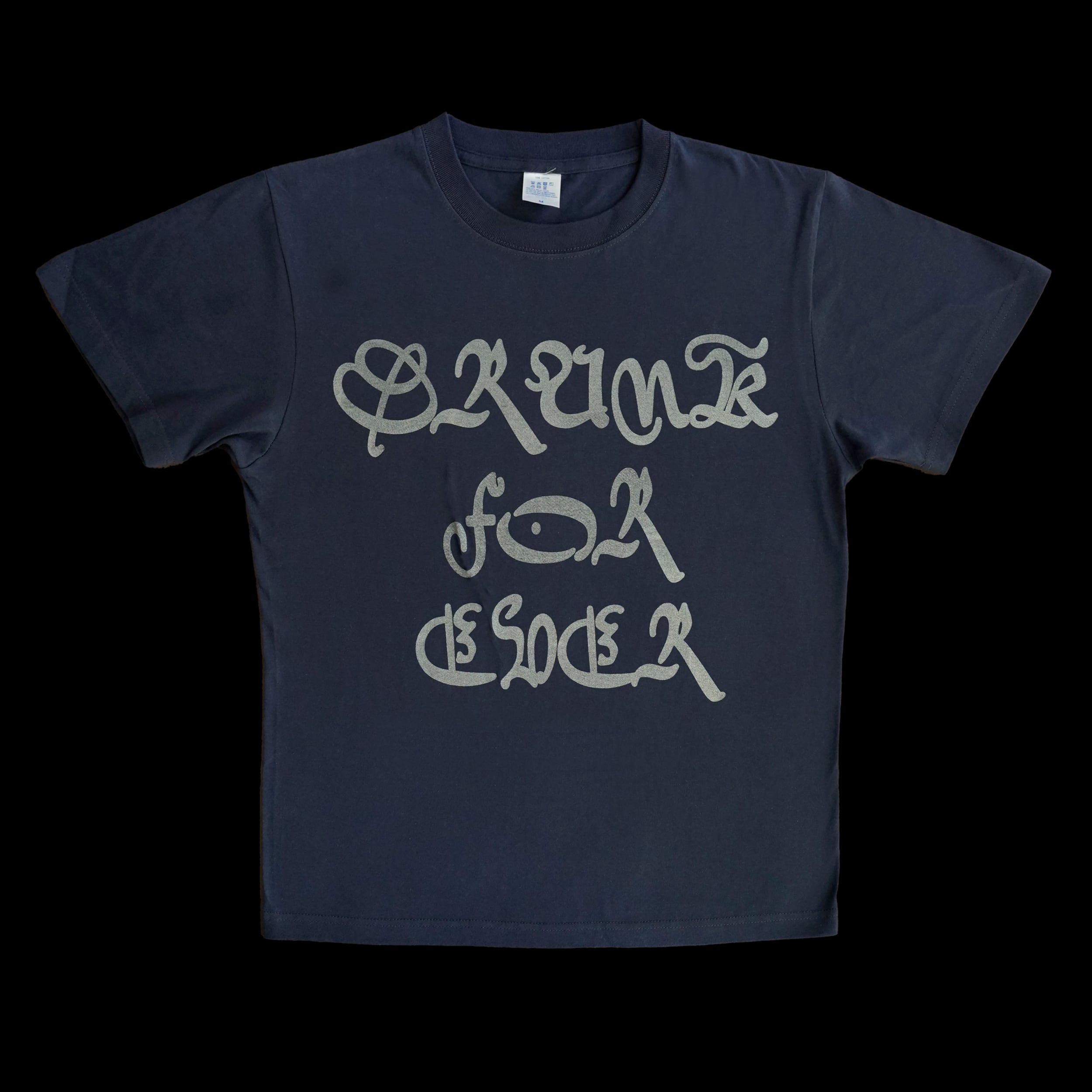 DRUNK FOR EVER T-shirt BLUE | holic