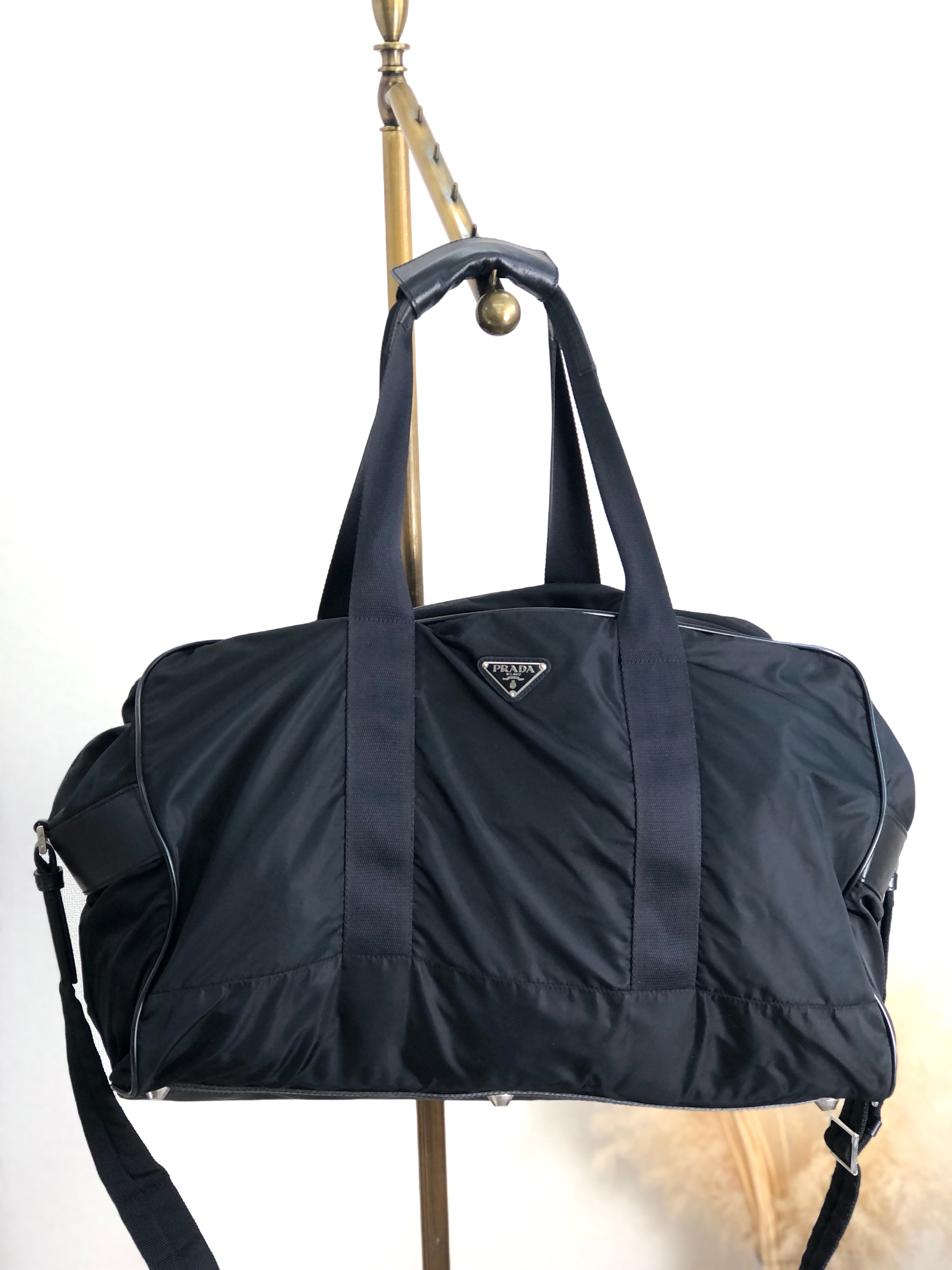 PRADA プラダ ハンドバッグ ブラック トライアングルロゴ ナイロン