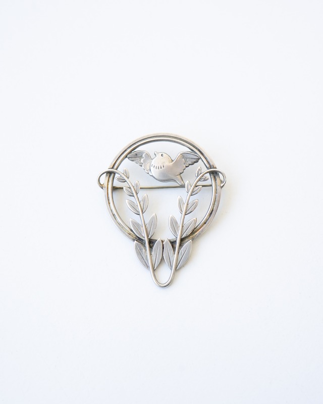 〈Georg Jensen〉Bird and Laurel Brooch