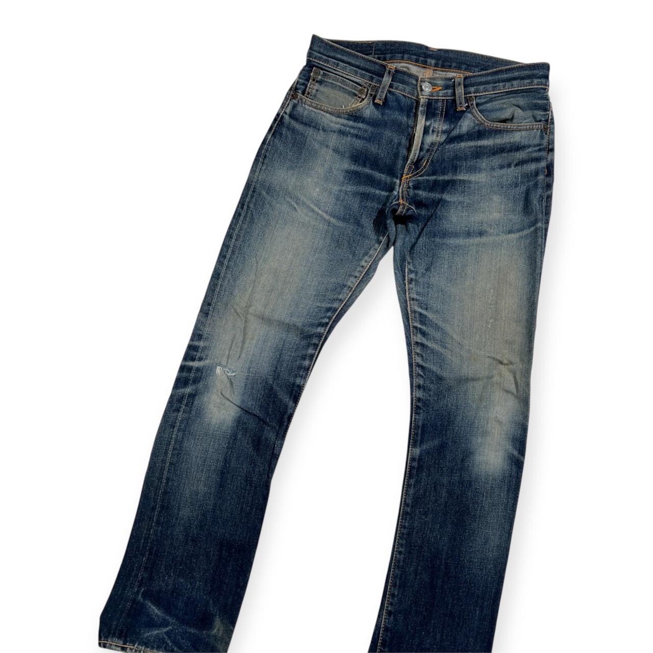 DENIME ドゥニーム 赤耳 セルビッチ デニムパンツ ジーンズ サイズ 約W80 /インディゴ系 ヒゲ ハチノス 色落ち メンズ