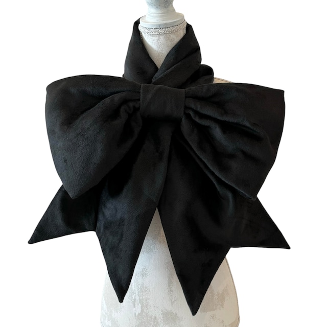 リボンマフラー　BLACK