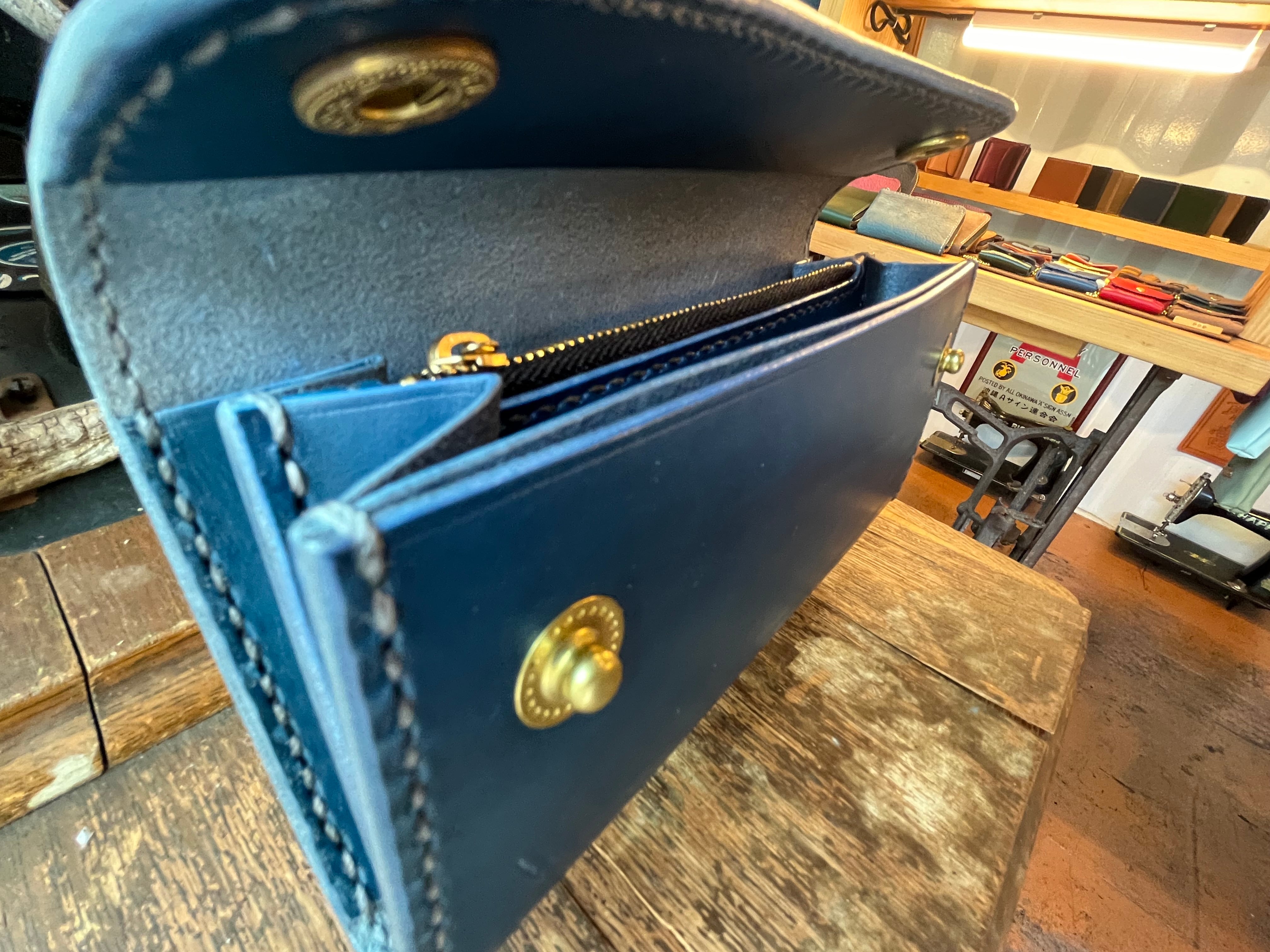 かぶせミドルウォレット】 | LEATHER WORK MAKE(レザーワークメイク)