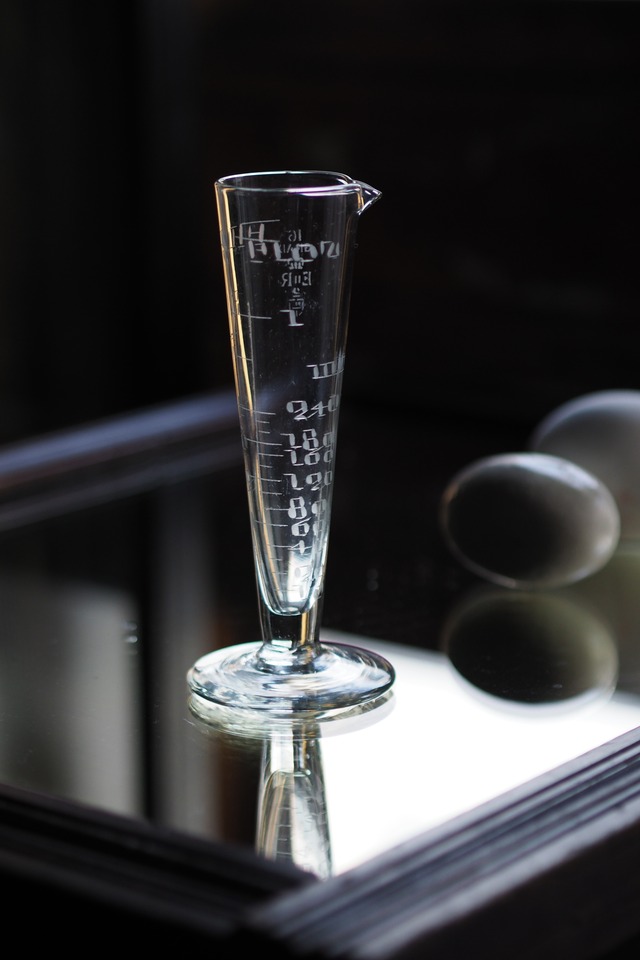ヴィクトリア時代ガラス計量カップ No.2-antique glass measuring glass cup