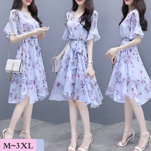 ★送料無料★11号（L)☆花柄フレア－ワンピース(OPN3104)