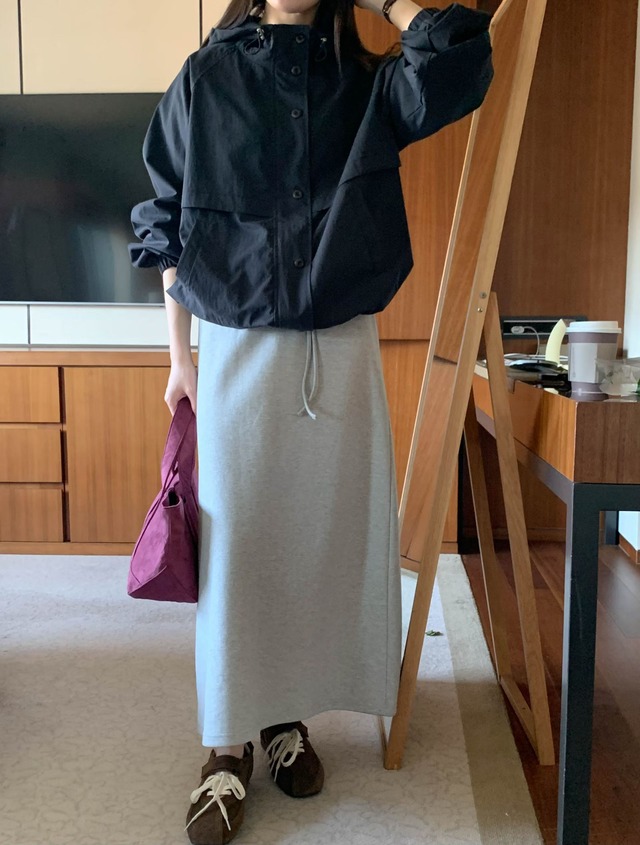 (即納) AREING / Some hood blouson jumper 2color